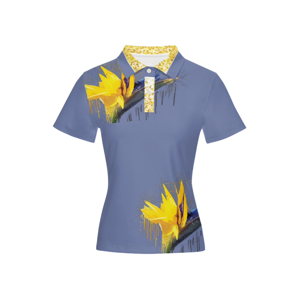 LB blue bird Slim Fit Short-Sleeve Polo Shirt