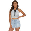 Backless Halter Cami Shirt