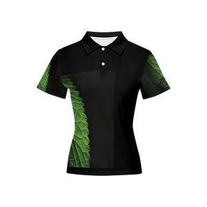 LB Jessica Green Leaf Slim Fit Short-Sleeve Polo Shirt