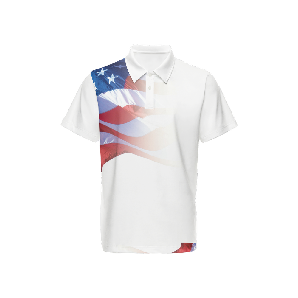 Bailees Stars and stripes Classic Fit Short-Sleeve Polo Shirt