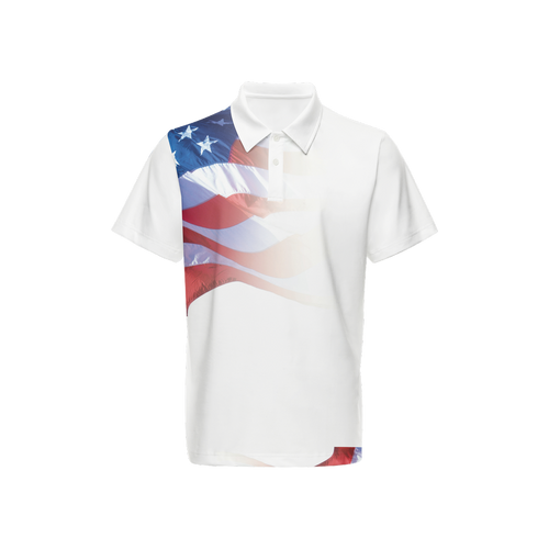 Bailees Stars and stripes Classic Fit Short-Sleeve Polo Shirt