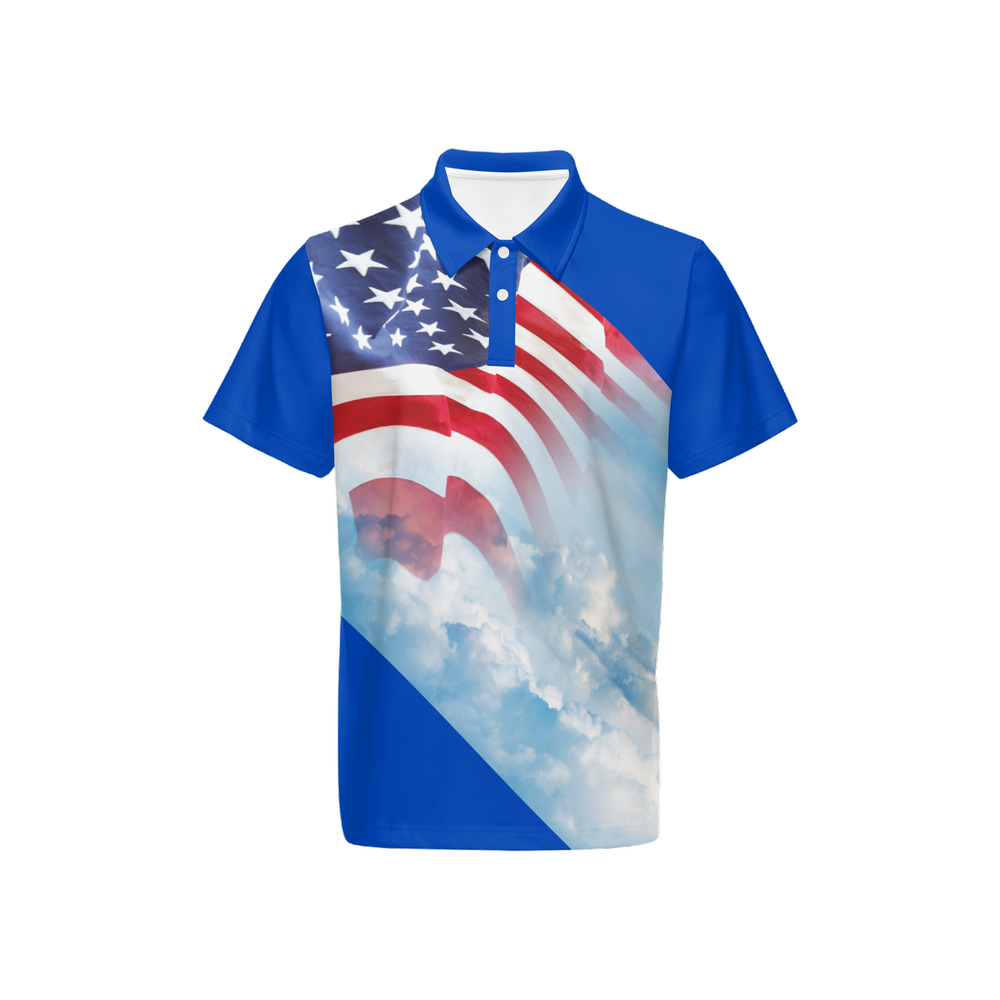 Bailees Stars and stripes Classic Fit Short-Sleeve Polo Shirt