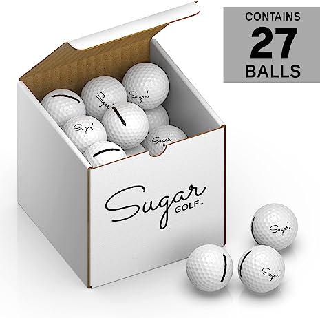 Sugar Golf | 2024 G2 - Pure | 27 Balls | 3-Piece, Premium Urethane - White