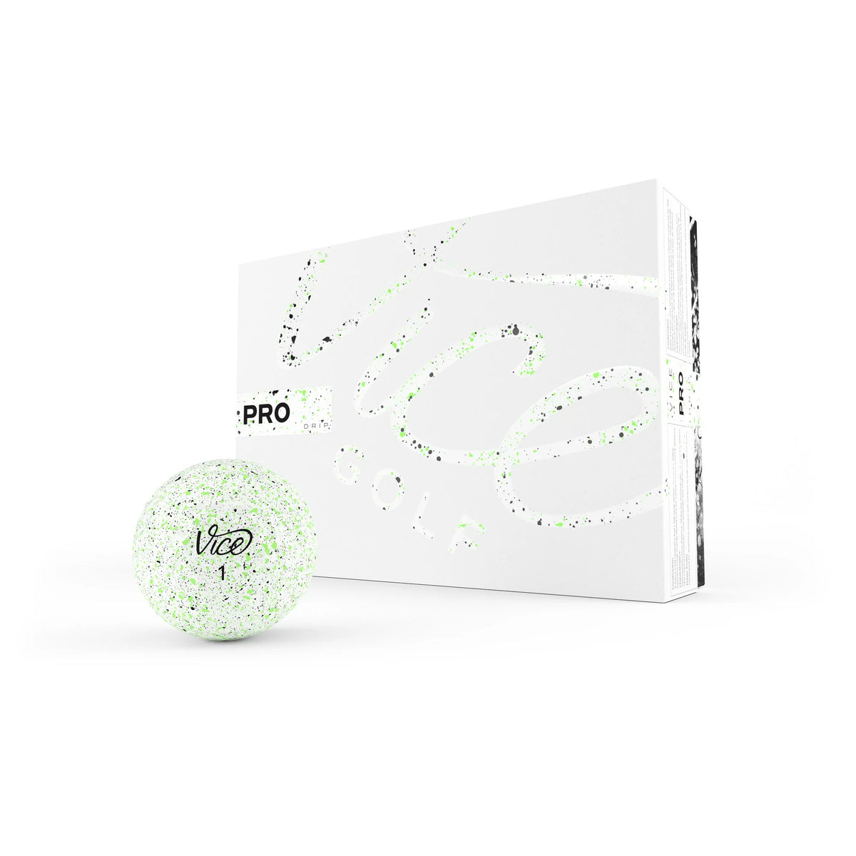 Vice Golf Pro Plus Golf Balls, 12 Pack, Lime