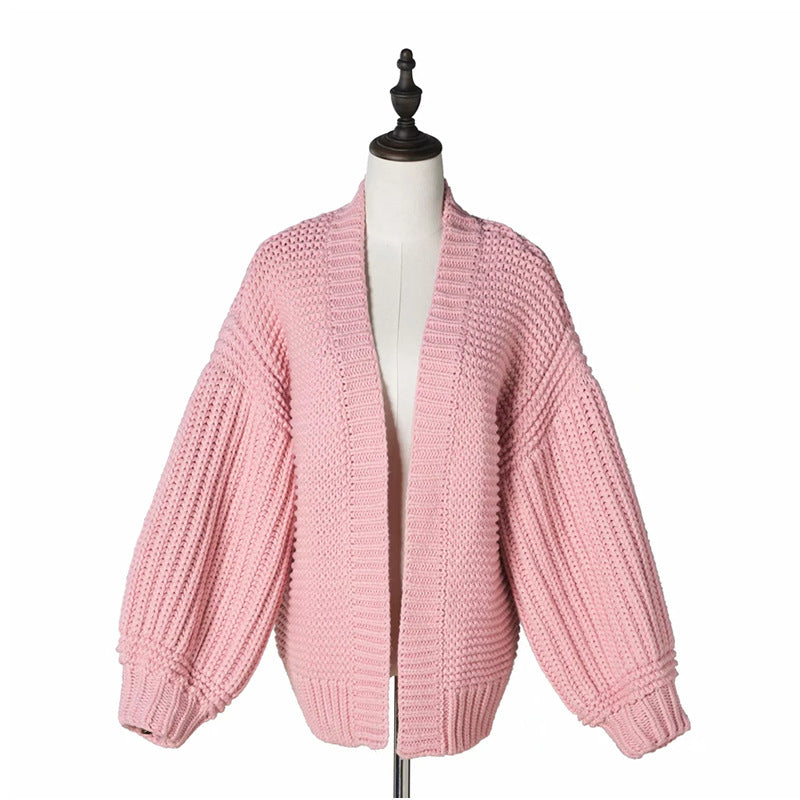 Wool knit cardigan