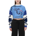 Women’s Cowboys Cropped Crewneck Sweatshirt-Techno Scuba Knit