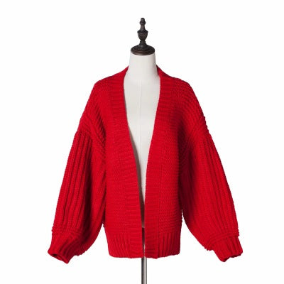 Wool knit cardigan