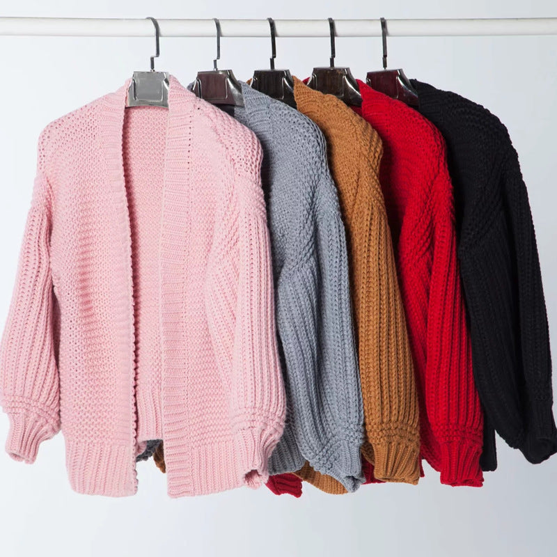Wool knit cardigan