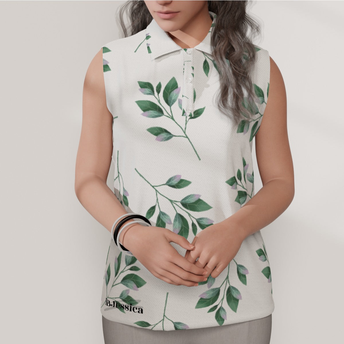LB Jessica Leaf Sleeveless POLO Shirt