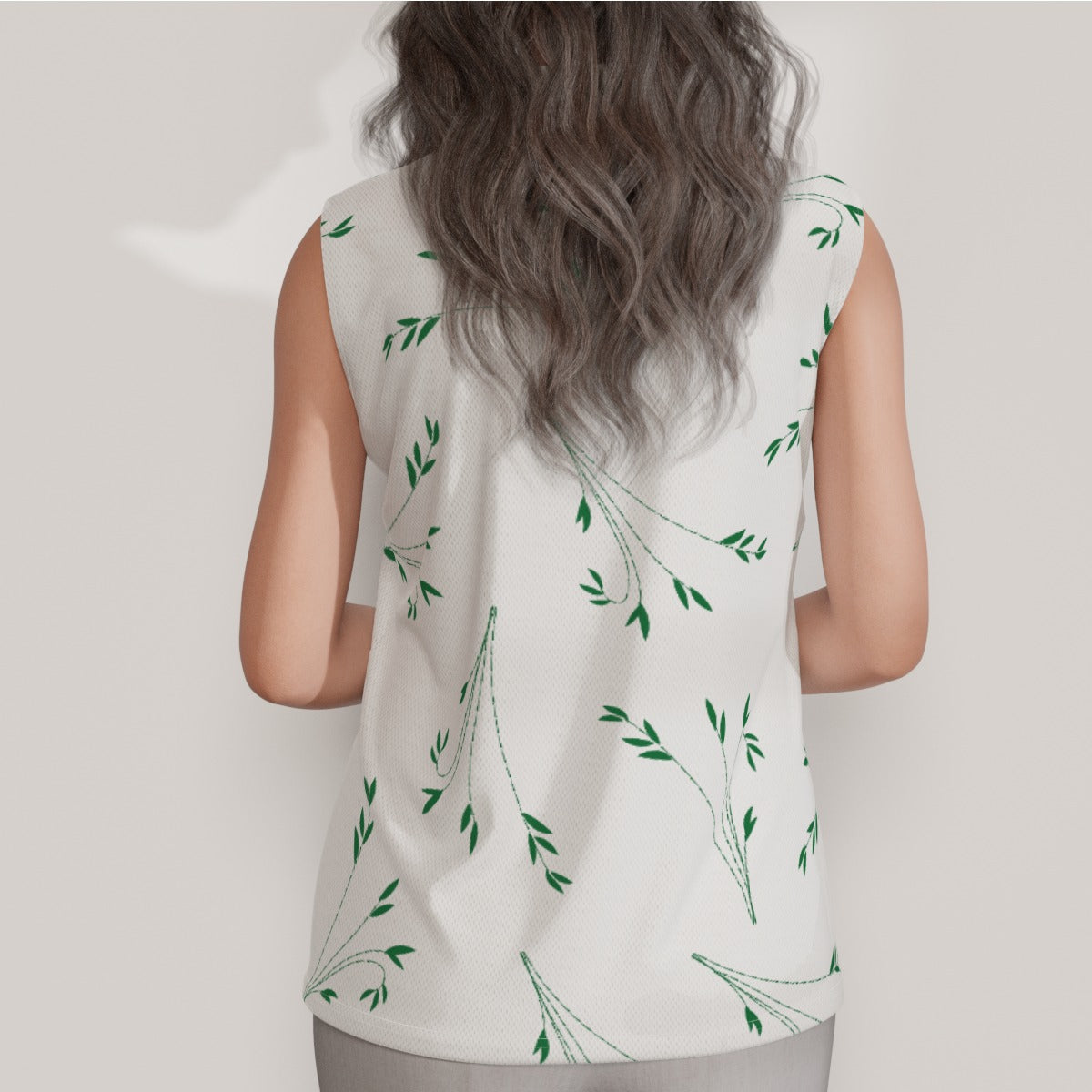 LB Jessica Sleeveless leaf polo Shirt