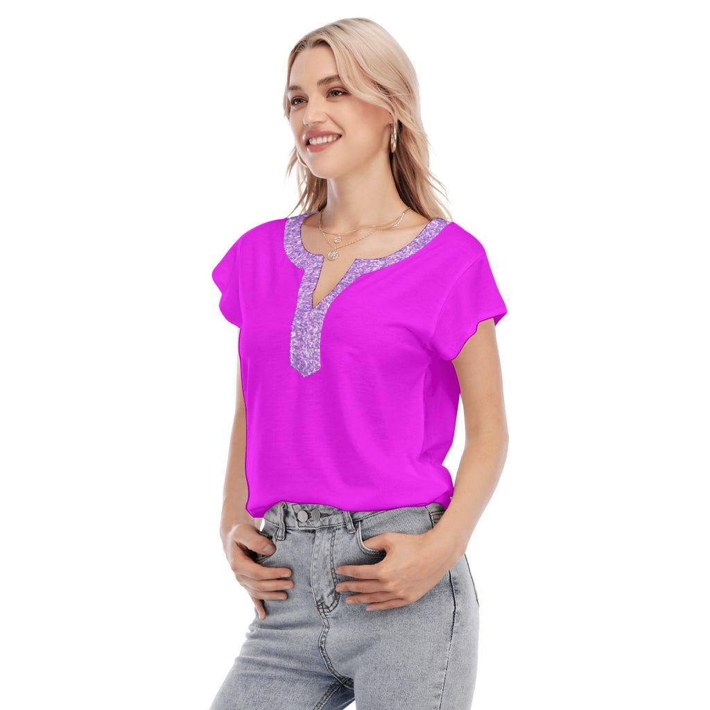 Deep V short sleeve Golf Polo Shirts