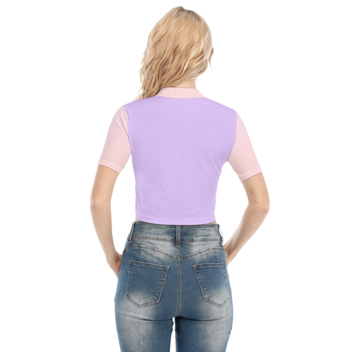 LB Jessica Sleeve T-shirt With Two-way Zipper