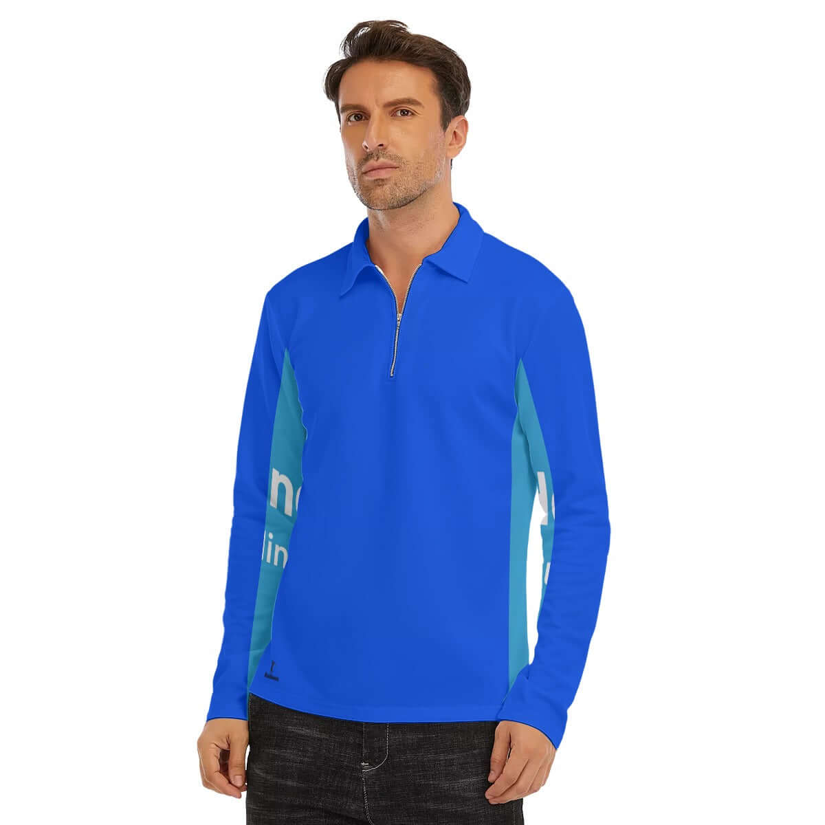 Mens Zipper Polo With Neckline Closure