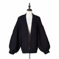 Wool knit cardigan