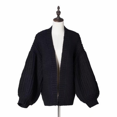 Wool knit cardigan