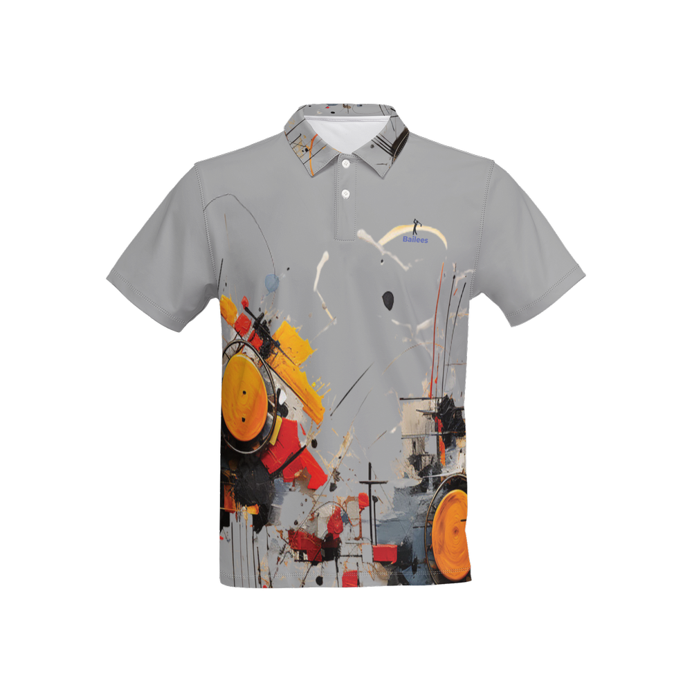 bailees Slim abstract Fit Short-Sleeve Polo Shirt