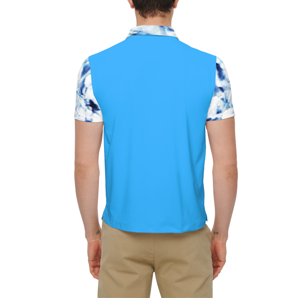 Bailees Sky blue Slim Fit Short-Sleeve Polo Shirt
