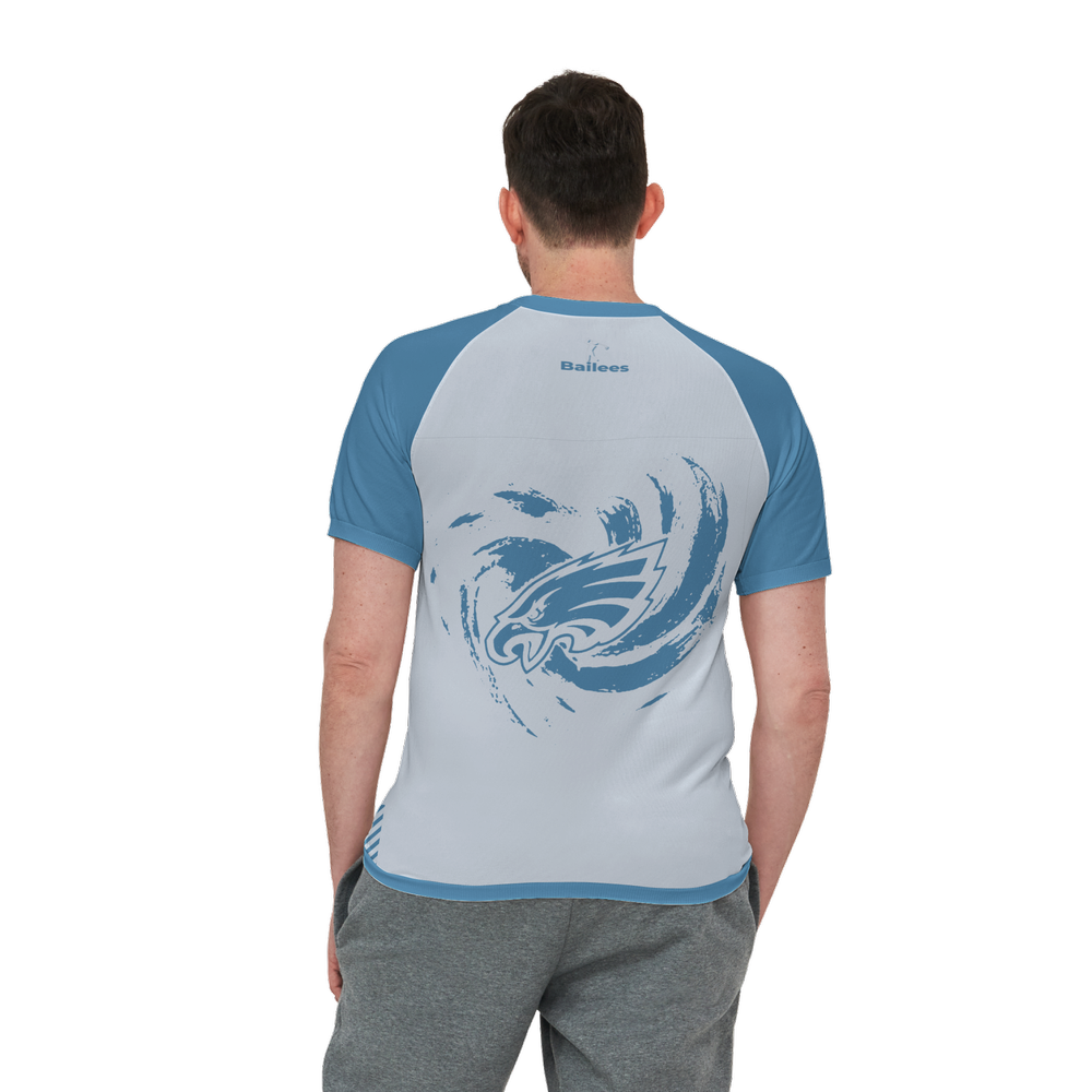 Men's Eagles Seamless Knit Short Sleeve T-shirt-Cotton Feel Lightweight