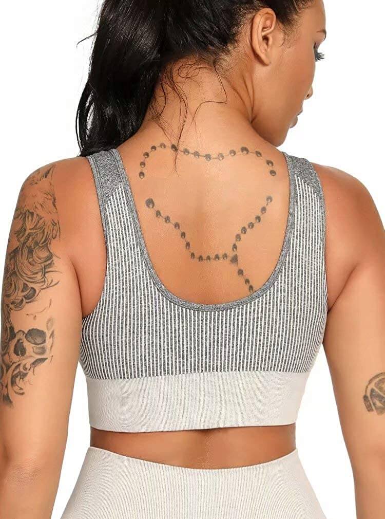LicLiz Seamless Padded Sports Bras for Women Medium Support Fitness Workout Yoga Bra