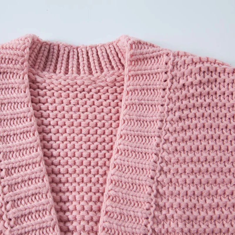 Wool knit cardigan