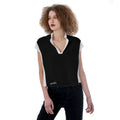 LB Jessica V-neck Stand-up Collar golf shirt