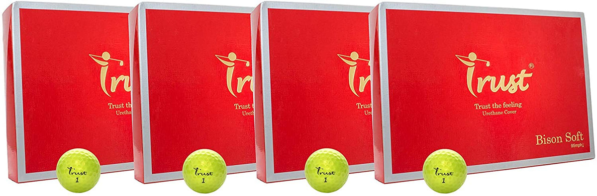 Trust Bison Soft, Urethane Covered for Swing Speed 95 mph or Slower, 3 Piece Golf Ball, Super Soft Feel, Green Side Control with Distance, for Every Golfers who Love Softer Feeling