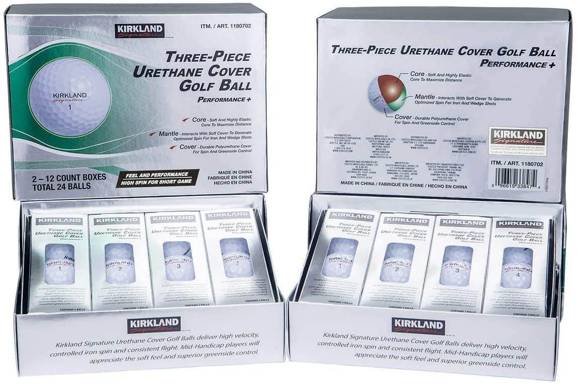 KIRKLAND SIGNATURE 3-Piece Urethane Cover Golf Ball, 2-Dozen