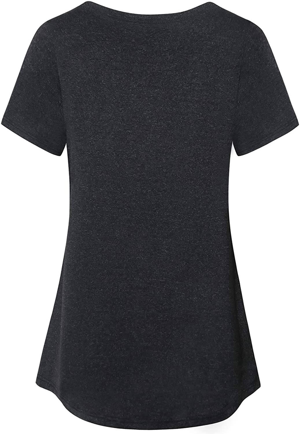 MOQIVGI Womens Crew Neck Casual Workout Tops Activewear Yoga Gym Sports Shirts