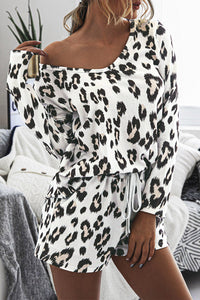 Top and Drawstring Pocket Shorts Two-piece Set