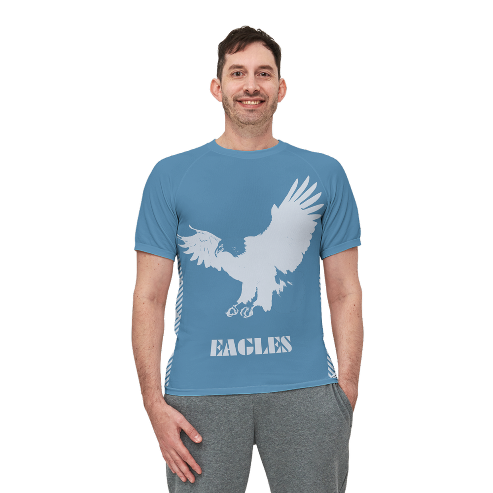Men's Eagles Seamless Knit Short Sleeve T-shirt-Cotton Feel Lightweight