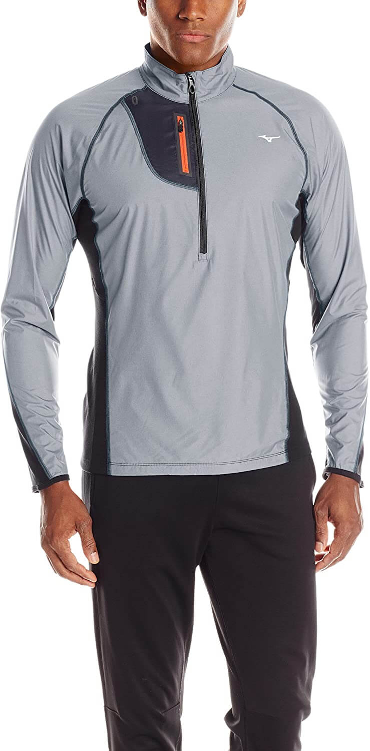 Mizuno Running Men's Breath Thermo Windtop Half Zip Top