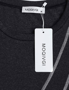 MOQIVGI Womens Crew Neck Casual Workout Tops Activewear Yoga Gym Sports Shirts
