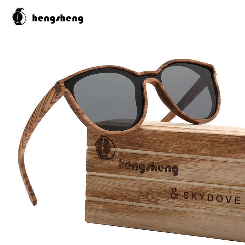SKYDOVE Goggle Zebra Wood Sunglasses Custom Black Sunglasses Women Brand Sunglasses 2020 For Man