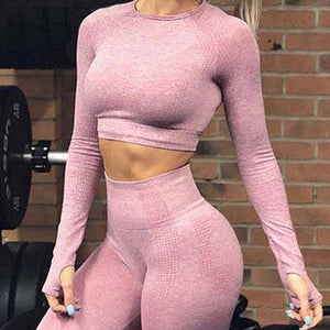 Vital seamless yoga top long sleeve workout tops for women fitness gym crop top athletic gym shirt women sportswear active