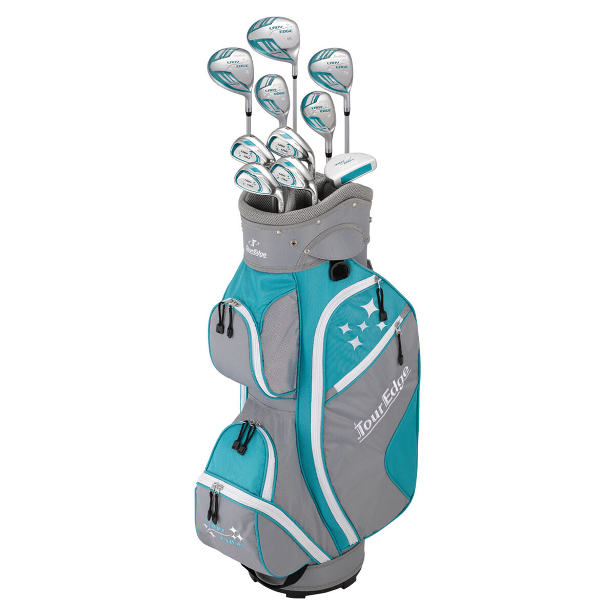 TOUR EDGE LADY EDGE WOMEN'S FULL COMPLETE SET - TURQUOISE/WHITE
