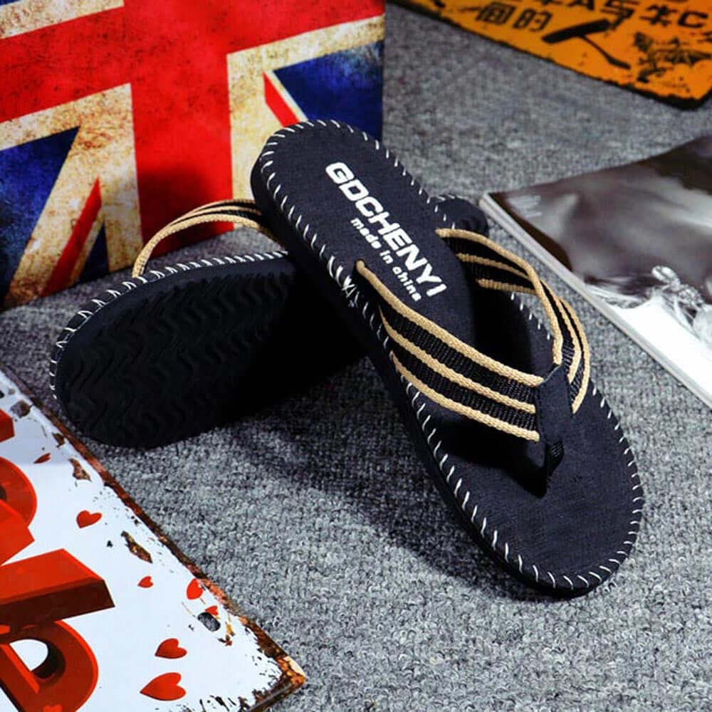 Men Adult Solid Summer Outside Flip Flops Slippers