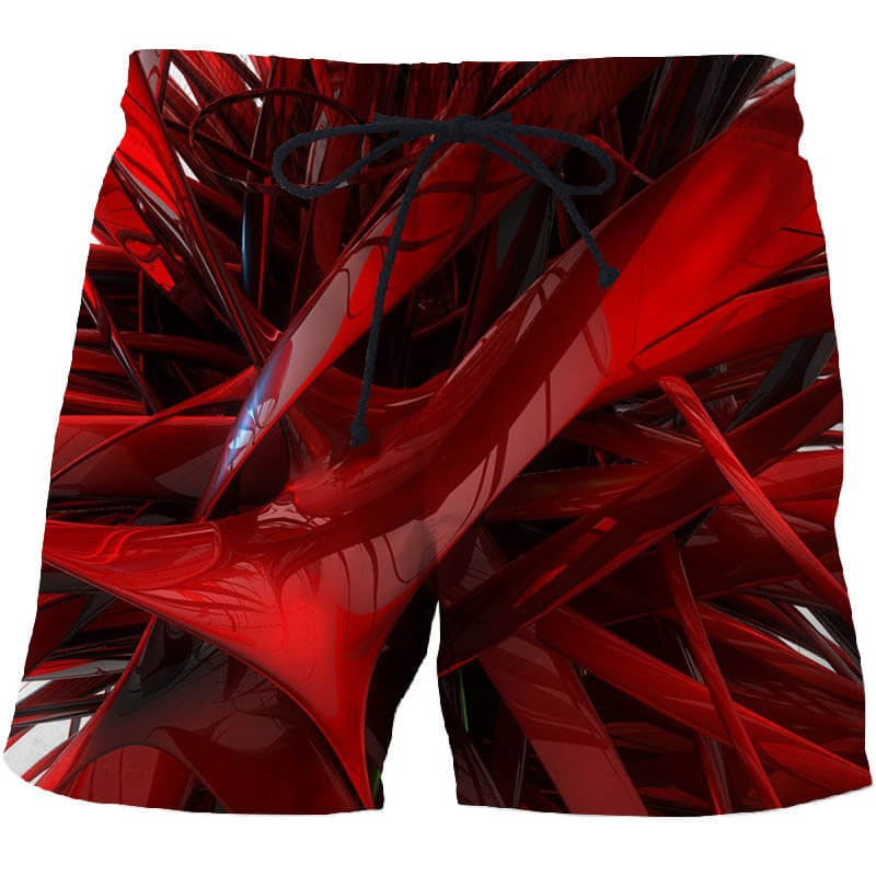 Men Beach Shorts Summer Fashion 3d Short Geometric Abstract Print Pattern board shorts off white swimwear short homme