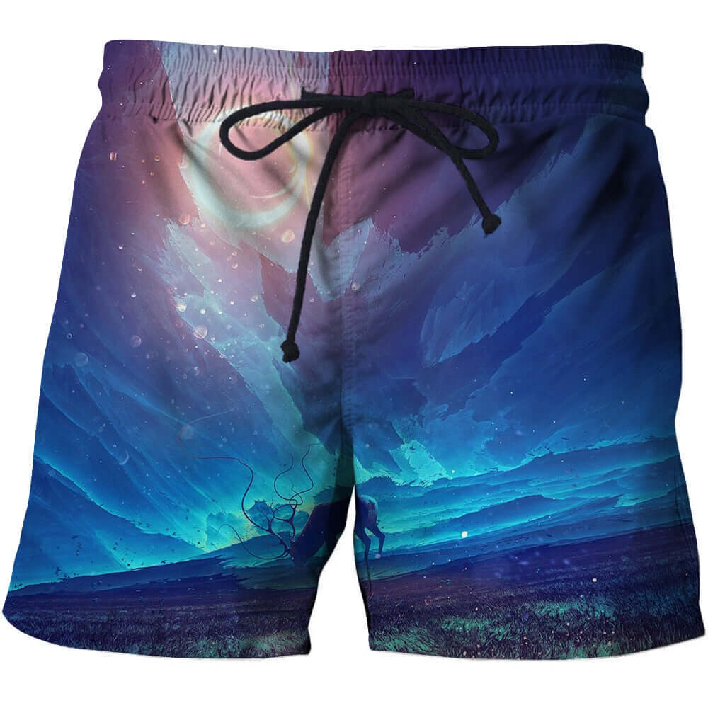 Men Beach Shorts Summer Fashion 3d Short Geometric Abstract Print Pattern board shorts off white swimwear short homme