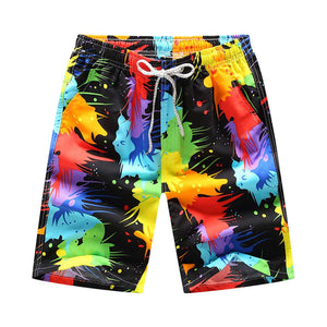 Men Boardshorts Summer Swimwear Mens Swimming Trunks Quick Dry Beach Shorts Colorful 3D Print Men's Swimsuits Bathing Suit