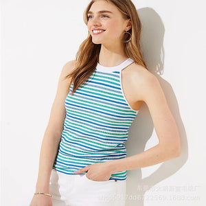 Leisure Round Neck Sleeveless Tank Top
