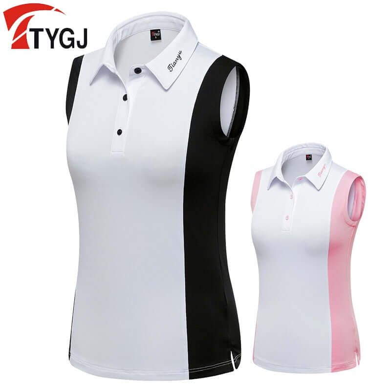 PGM Women Golf Sportswear Ladies Stand Collar Sleeveless Shirt