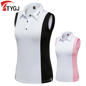 PGM Women Golf Sportswear Ladies Stand Collar Sleeveless Shirt