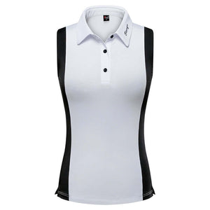 PGM Women Golf Sportswear Ladies Stand Collar Sleeveless Shirt