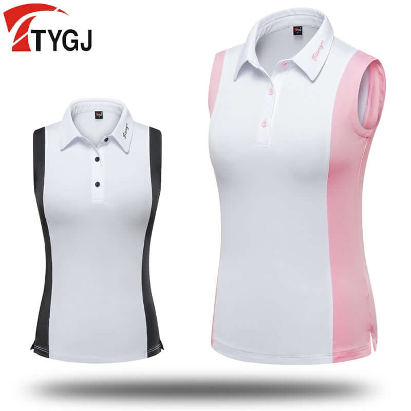 PGM Women Golf Sportswear Ladies Stand Collar Sleeveless Shirt