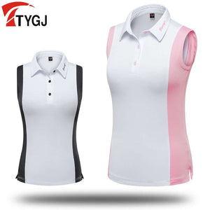 PGM Women Golf Sportswear Ladies Stand Collar Sleeveless Shirt