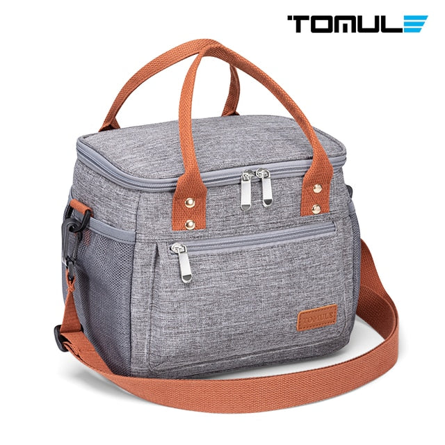 TOMULE Insulated Lunch Bag For Women Thermal Portable Cooler Bag Travel Picnic Bag 9L Bento Food Storage Bag Food Lunch Box Tote