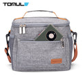 TOMULE Portable Lunch Bag Thermal Insulated Cooler Bag Picnic Food Storage Bags 9L Shoulder Lunch Box Tote Travel Picnic Handbag