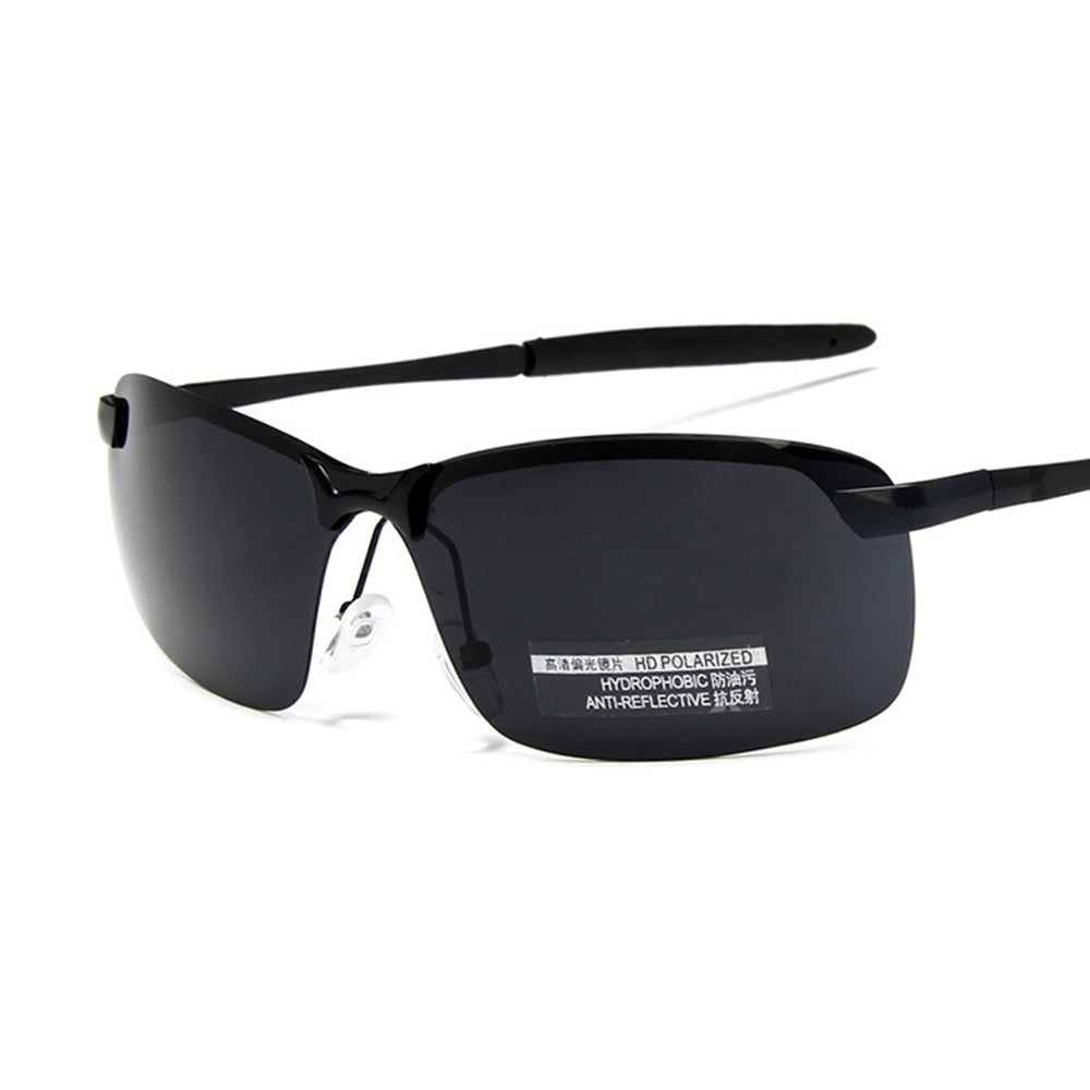 UV400 Goggles New Alloy Aluminum Men Sunglasses Brand Design Polarized Sun Glasses Driving Male Fashion Eyewear Rimless Outdoor
