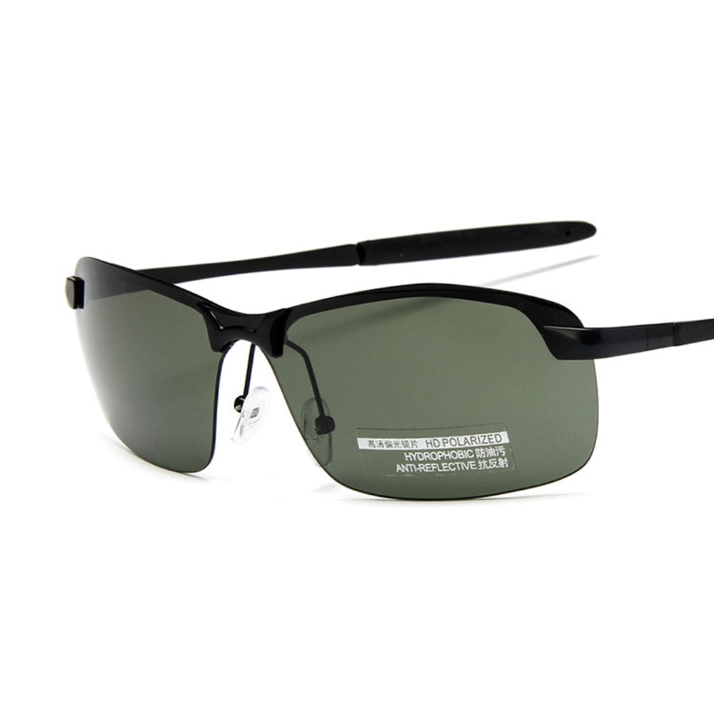 UV400 Goggles New Alloy Aluminum Men Sunglasses Brand Design Polarized Sun Glasses Driving Male Fashion Eyewear Rimless Outdoor