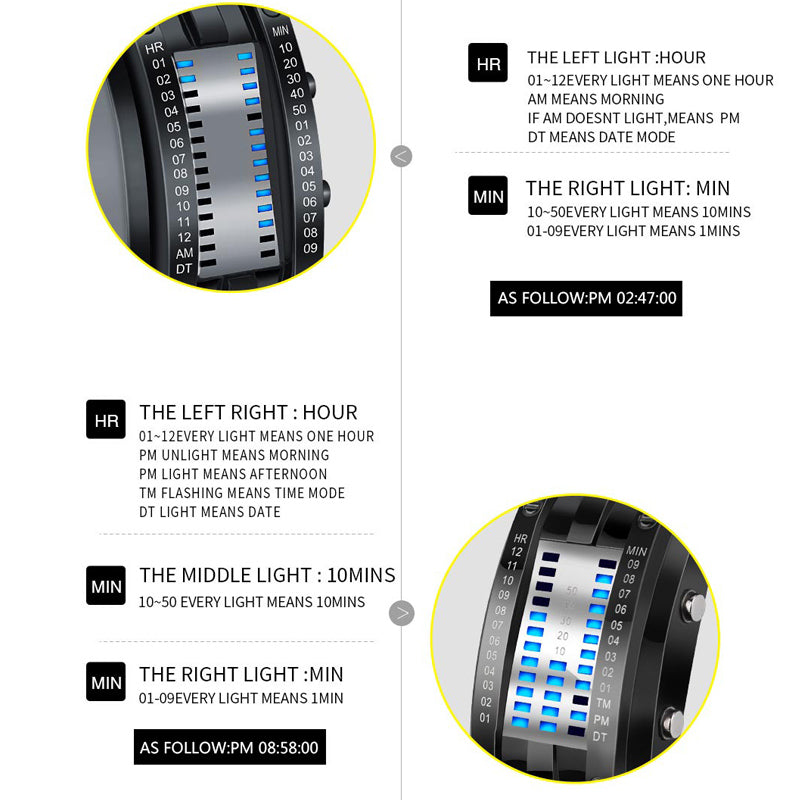 Watches Men  Digital LED Display 50M water resistant
 Lover's Wrist watches